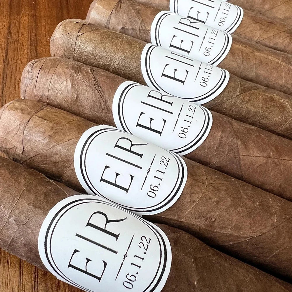 Personalized Custom Wedding Cigar Bands Sticker Wraps Cigar Labels Groomsmen Gift Father's Day Gift for Dads Wedding Favors