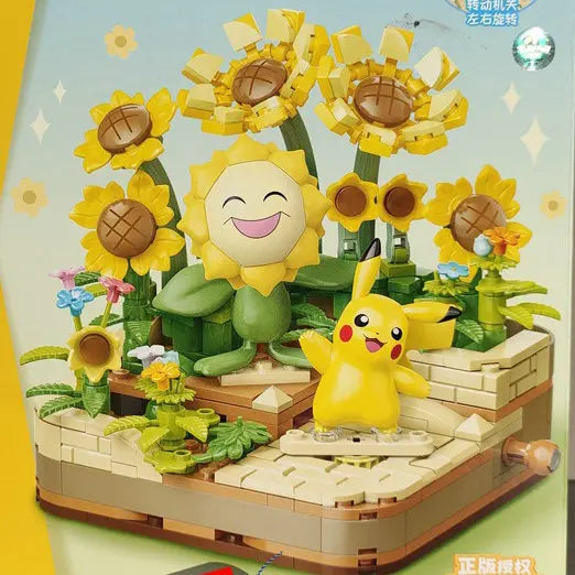 Pokemon Cartoon Pikachu Building Blocks Bulbasaur Toy Children's Assembled Model Pet Elf Kid Children Gift Compatible With Lego