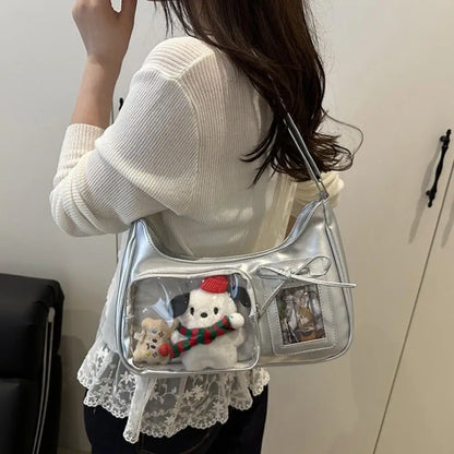 Crossbody Pain Bagzippered Bag Kawaii Bag Girl 2025 Korean Ita Bag Female Japanese Designer Preppy Handbag Shoulder Bag Pain Bag
