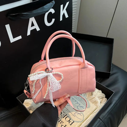 Women's Summer Solid Color Handbag Fashion Versatile Crossbody Bag Casual Ladies Shoulder Bag