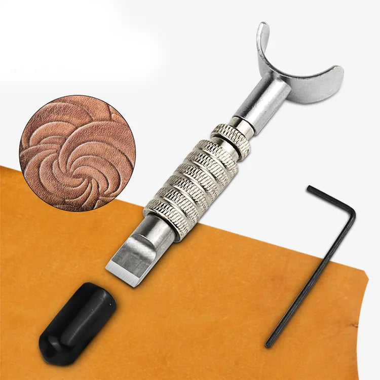 Leather Carving Swivel Knife Blade Tools Set Adjustable DIY Manual Rotary Tool