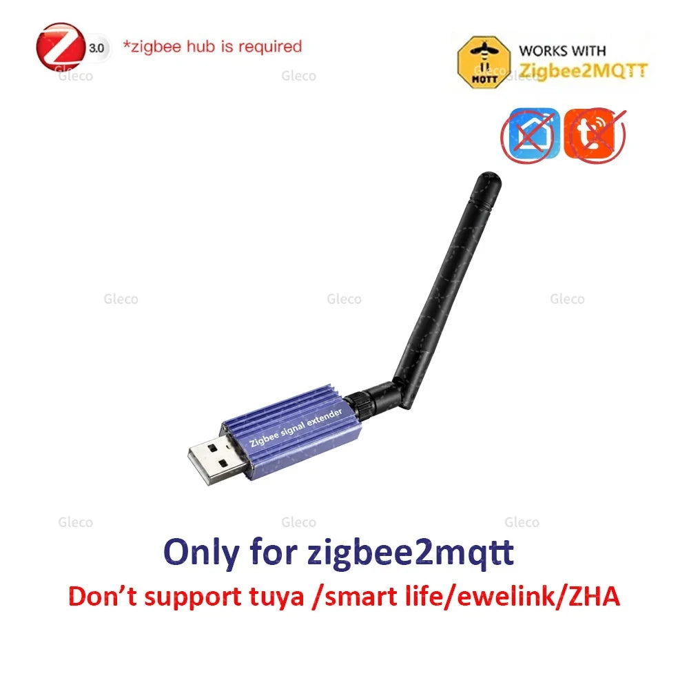 Zigbee Signal Repeater USB Range Extender Signal Amplifier Option With High-Gain Antenna Smart Life TUYA Home Automation Z2MQTT