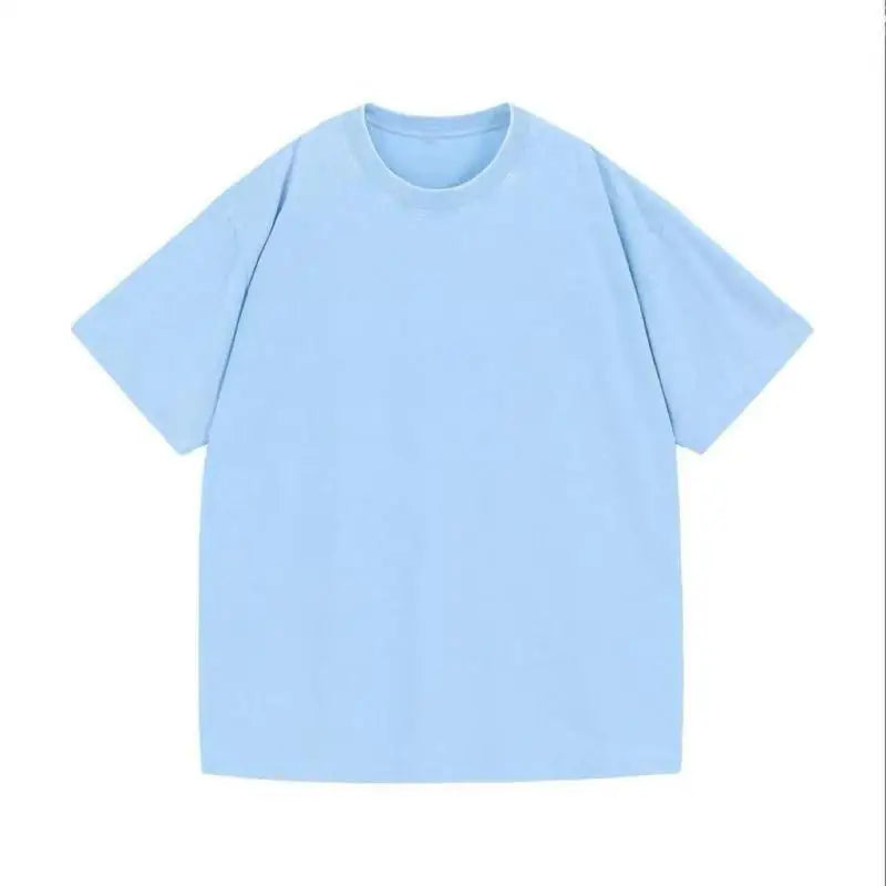 Custom Your LOGO Hip Hop Streetwear Men 100% Cotton T-shirts Oversized Washed Top Tee Unisex Summer Retro Brand Personalized