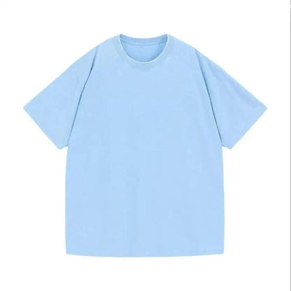 Custom Your LOGO Hip Hop Streetwear Men 100% Cotton T-shirts Oversized Washed Top Tee Unisex Summer Retro Brand Personalized