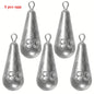 5pcs/20pcs 10g-100gFishing Weights Sinkers Teardrop-shaped hook-ring sinker for fishing Fishing tackle Casting Drop Shot Weights