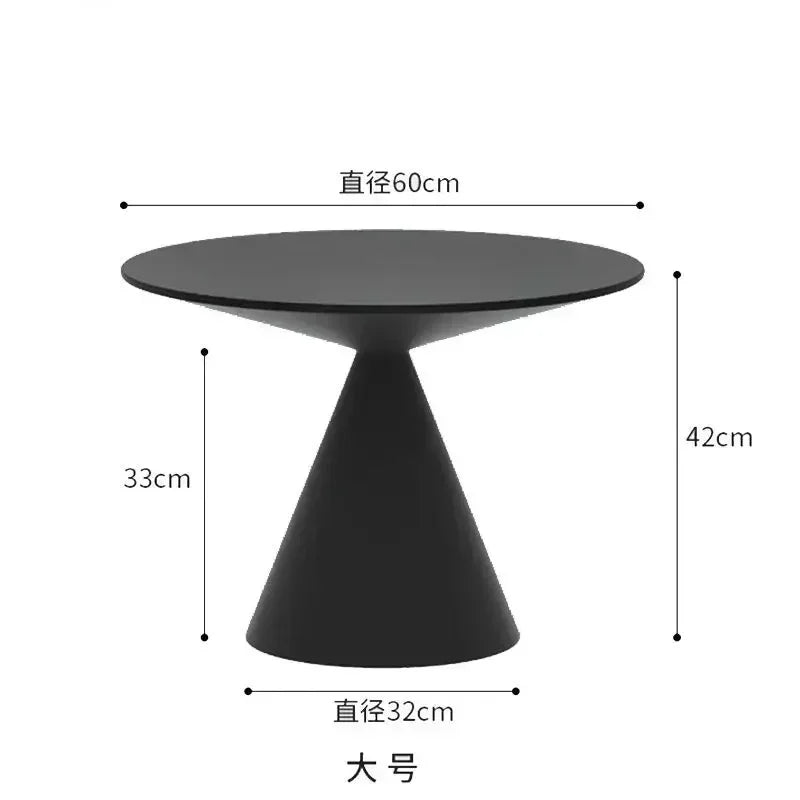 Round Light Luxury Metal Coffee Table Living Room Furniture Sofa Side Tables A Few Balcony Tea Tables Bedroom Nightstand