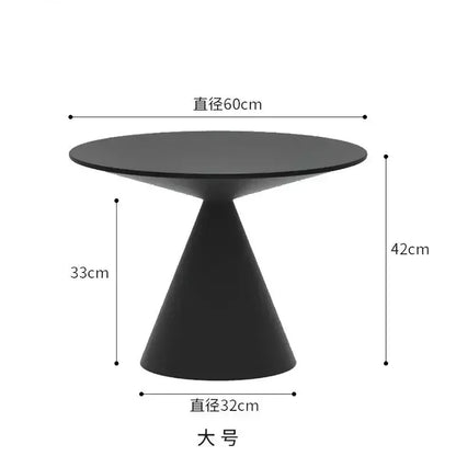 Round Light Luxury Metal Coffee Table Living Room Furniture Sofa Side Tables A Few Balcony Tea Tables Bedroom Nightstand