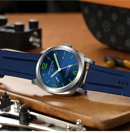 SEAKOSS GMT Super Luminous Diving Automatic Mechanical Watch Men 10ATM 1963 Seagull st2557 Movement Calendar Sapphire Wristwatch