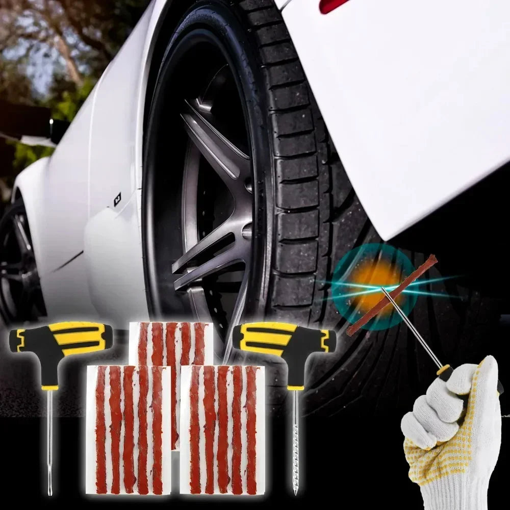 Car Tire Repair Kit with Drill Bit and Storage Bag. Motorcycle and Truck Tire Repair Tools. Quick Tire Repair Amagi