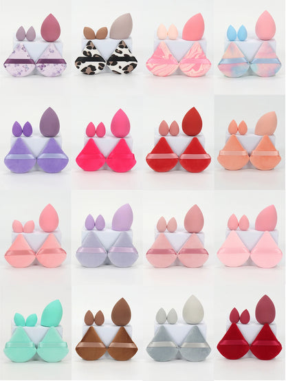 5Pcs Professional Makeup Sponge Set - Soft, Gentle, Multi-Purpose Tools for Perfect Foundation, Powder, and Blush Application