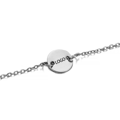 50-200pcs Custom Pendant Laser Engrave Name LOGO Stainless Steel Personalized Necklace Extend Chain Tail Tag Jewelry Charm