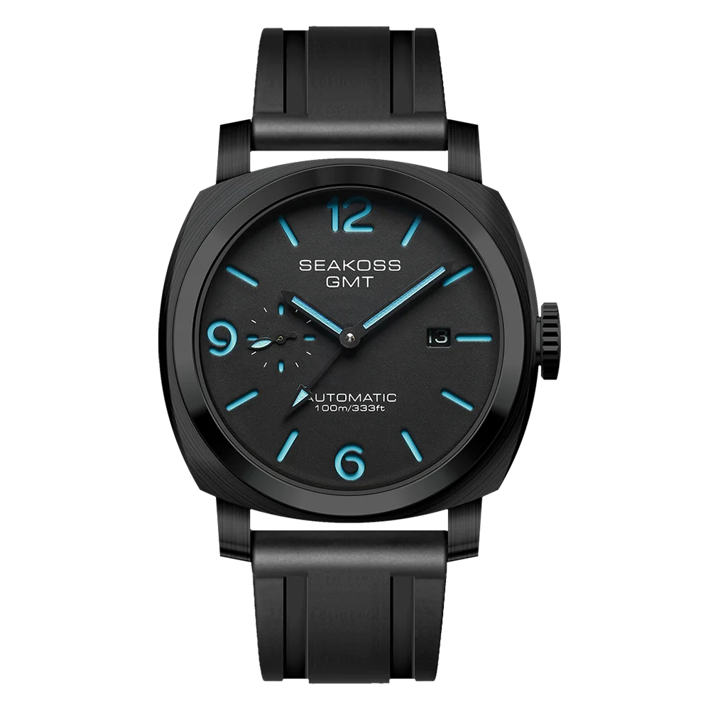 SEAKOSS GMT Super Luminous Diving Automatic Mechanical Watch Men 10ATM 1963 Seagull st2557 Movement Calendar Sapphire Wristwatch