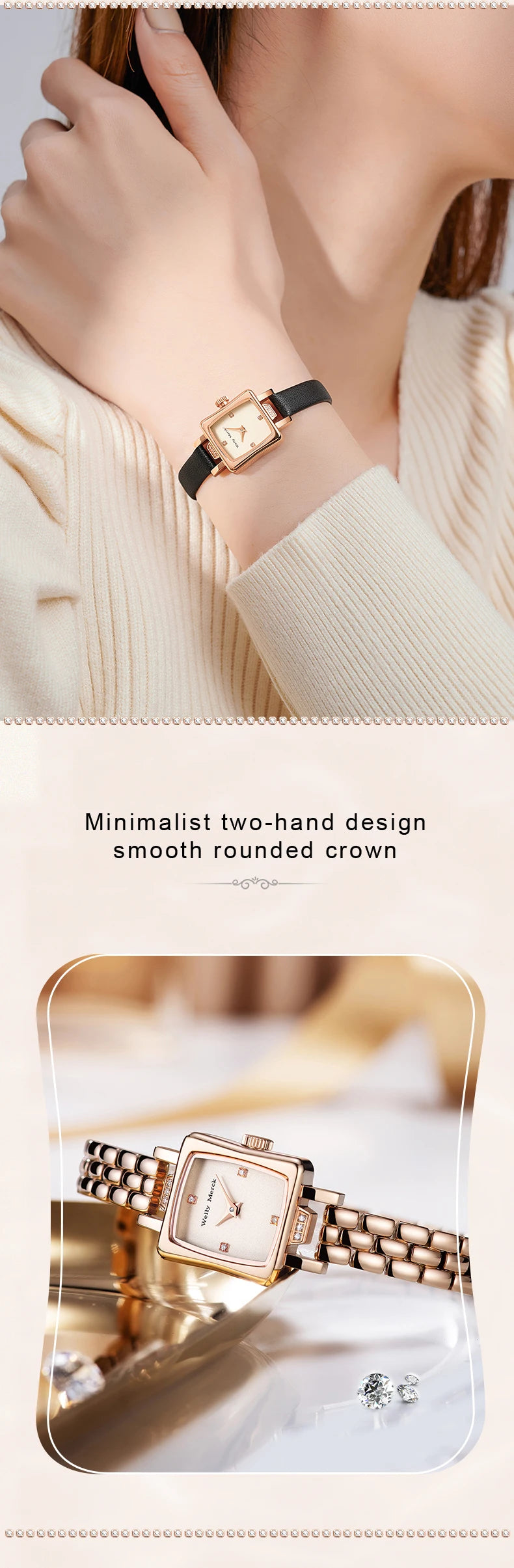 WM Watch Woman Quartz Watch Waterproof Classic Casual Business Woman's Watch Welly Merck Watch WM087L