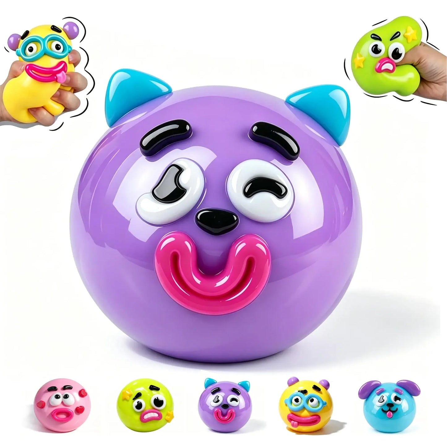 2026 NEW Smushers Squishy, Curiosities Dog Face Swap Squishy Toy, Soft Moldable Cute Slow Rise Squeeze Toy Adult Fun gifts