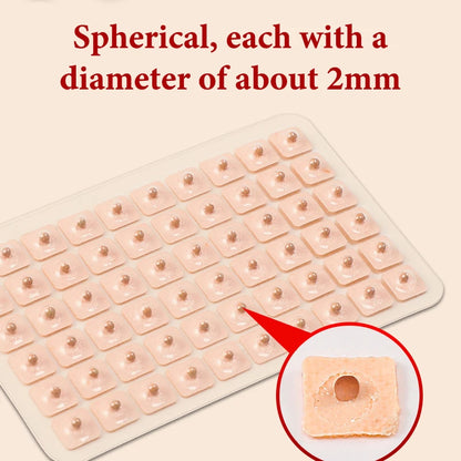 600 Patches Ear Care Red Bianstone Ear Acupuncture Massage Therapy Needle Patch Seeds Sticker Auricular Auriculotherapy Kit