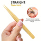 High Precision Eyelashes Tweezers Set - Includes 3 Stainless Steel Eyelash Tweezers for Makeup Classic Individual and Lash Exten