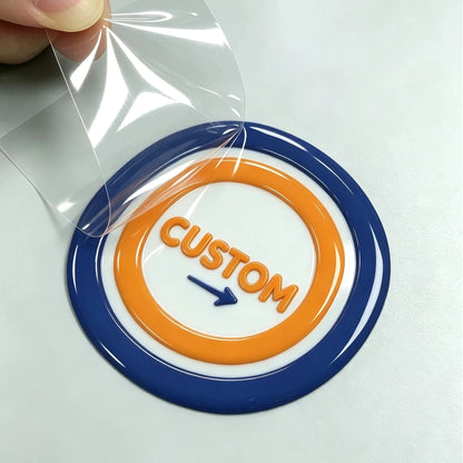 50pcs Stickers Personalized Logo Custom Sticker Desgin Wedding Labels 3D Transfer UV DTF Customized Waterproof Name Car Bottle