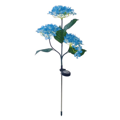 Solar Hydrangea Flower Lights For Outdoor Courtyard Decoration, LED Simulation Flower Lights, Solar Lawn Lights for Garden Decor