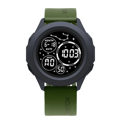 YIKAZE Men Sport LED Watches Top Brand Men Digital Clock Multi-Functional Rubber Man Fitnes Athlete Timekeeping Electronic Watch