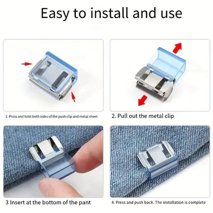 4/6/10PCS Detachable Anti Sliding Trouser Clip Invisible No Sew Concealment Buckle for DIY Sewing Craft Clothing Clips