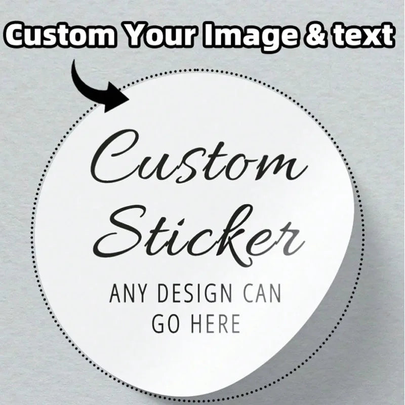 1/60/120pcs  Custom Round Waterproof Custom Stickers,  Personalizable with Logo/Image/Text, for Any Occasion