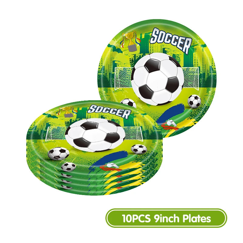 Football Birthday Decoration Party Supplies Tableware Balloons Set Candy Gift Boxes Football Birthday Gifts Kids Birthday Favors