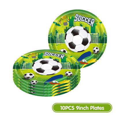 Football Birthday Decoration Party Supplies Tableware Balloons Set Candy Gift Boxes Football Birthday Gifts Kids Birthday Favors