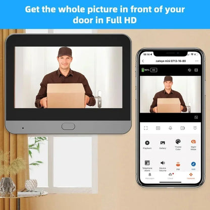 Door Camera Icam365 Peephole camera home wireless phone  4.3 Screen Night PIR wifi wireless Security protection Smart home
