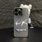 Fashion V-VRUNK phone case For iPhone 12 11 13 14 15 16 17 Max Pro Plus Mini Protective IMD Color Cover