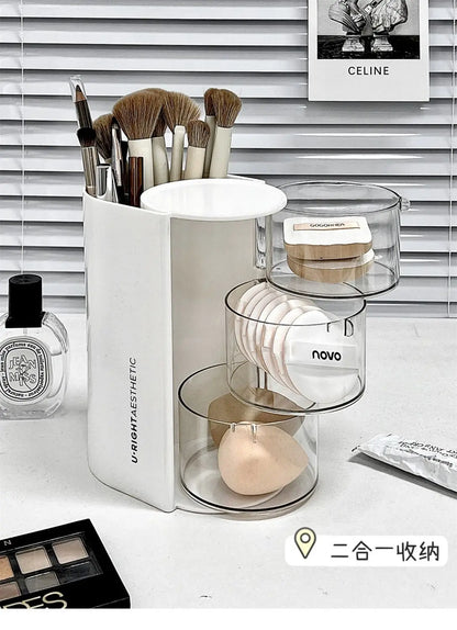 Hair Accessories Organizer Acrylic Storage Box Clear Hair Tie Organizer for Headband Makeup Brush Holder Desk Jewelry Organizer