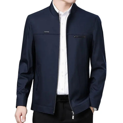 Spring Autumn Men's Jacket Thin Casual Business Jacket Men Office Dress Coat Man Social Jackets for Men Outerwear Black M-XXXL