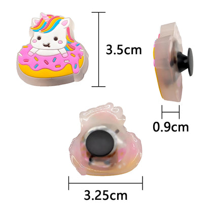 1/16pcs LED Shoe Charms Salamander Unicorn Dogs Lighted Shoe Decorations Yellow Duck LED Pins Accessories for Women Men Kids