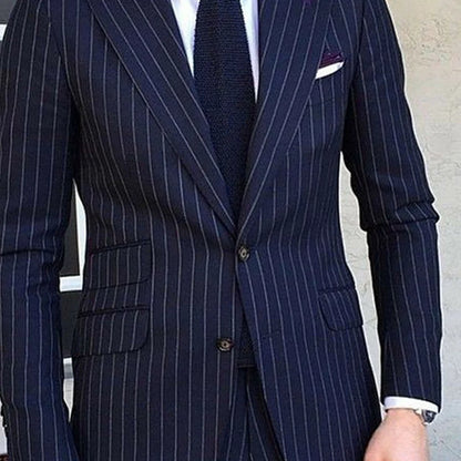 2 Piece Navy Blue 2024 Formal men's suit tuxedo Single breasted Groom's wedding dress