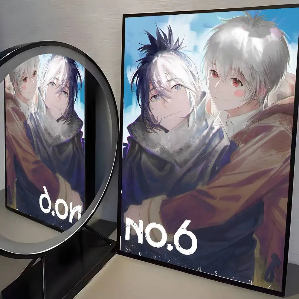 Anime No. 6 Poster Self-adhesive stickers are suitable for any wall surface waterproof moisture-proof