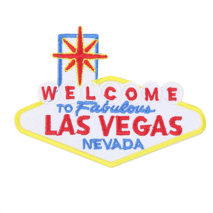 2PC Welcome To LAS VEGAS Letters Embroidered Patch Iron on Clothes for Clothing Stickers Applique DIY Sewing Supplies Fabric