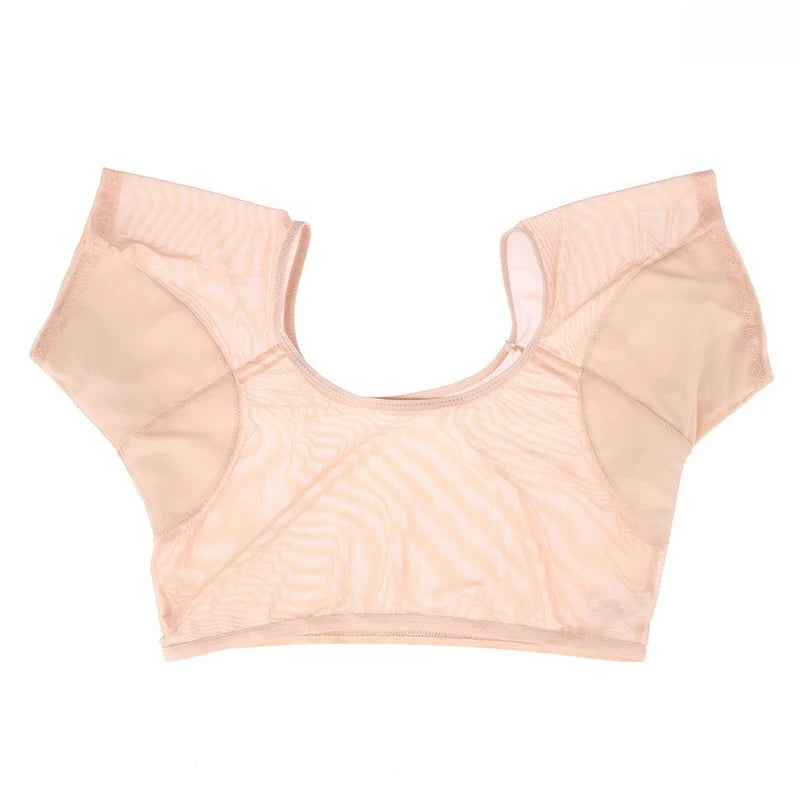1PC T-shirt Sweat Pads Underarm Sweat Vest Armpit Perspiration Guards Sweat Proof Shirt Washable Sweat Protector for Women Girls