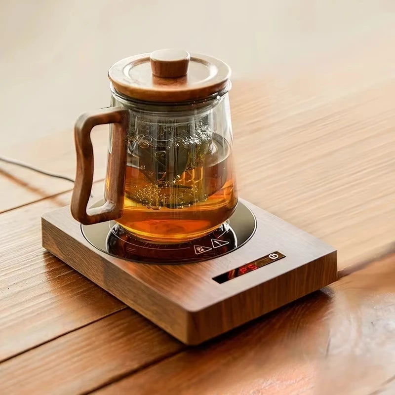 Heated Cup Mat Warmer Hot Tea Makers 5 Gear Temperature Cup 100°C Automatic Warmer Coaster Heaters Coffee Milk Tea Heating Pad