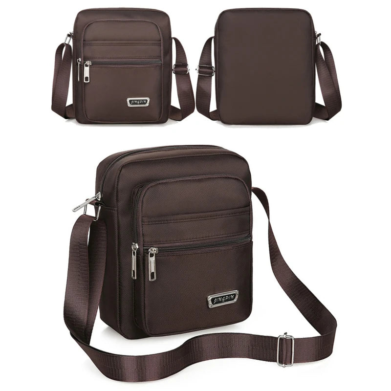 Waterproof Men Crossbody Bags Male Nylon Shoulder Bags Boy Messenger Bag Man Handbags For Travel Casual Large Satchel Grey Bags