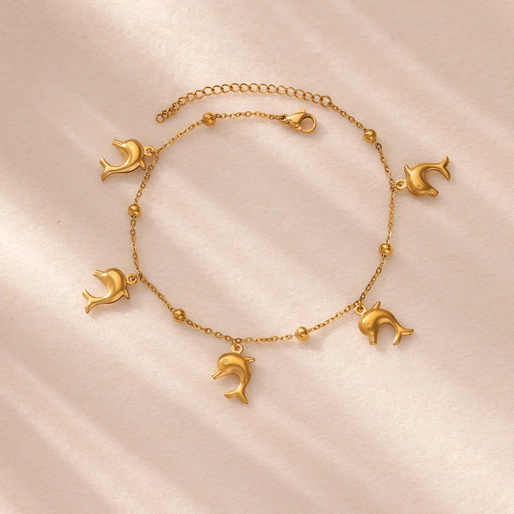 Stainless Steel Imitation Pearl Anklets for Women Gold Color Chain Ankle Bracelet Anklet Summer Beach Jewelry Accessories Gift