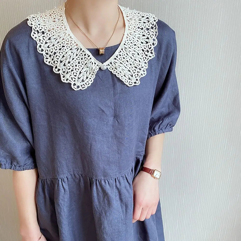 New Fashion Mini Cape Shawl Wrap Decoration Neck Ruff Detachable Lapel Half Shirt Lace Fabric Neckline Fake Collar