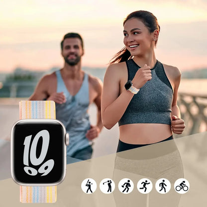Nylon Loop Strap for Apple Watch Band 46mm 40mm 44mm 45mm 42mm 41mm 38mm Smart Belt Bracelet for IWatch Ultra 49mm 8/7/6/SE/5/4