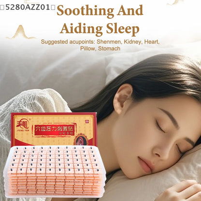 600 Patches Ear Care Red Bianstone Ear Acupuncture Massage Therapy Needle Patch Seeds Sticker Auricular Auriculotherapy Kit