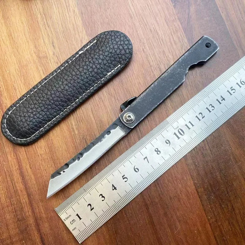 Higonokami Knife Japanese Damascus Steel Friction Folder Lock Free Pocket Knife High Hardness EDC Outdoor Tool Fruit Knife