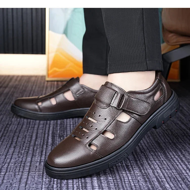 Men's Summer Hollow out Slip-On Shoes Anti-Slip Soft Bottom Casual Comfortable Breathable Loafers-705