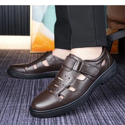 Men's Summer Hollow out Slip-On Shoes Anti-Slip Soft Bottom Casual Comfortable Breathable Loafers-705