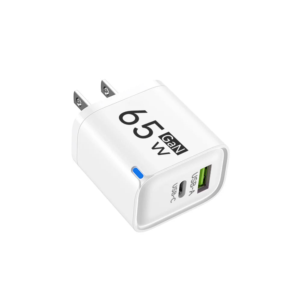 65W USB Fast Charging Charger Type C Quick Charger Portable Mobile Phone Plug EU/US/UK Wall Adapter For iPhone Samsung Xiaomi