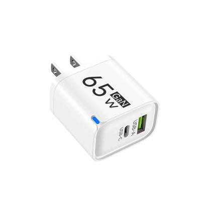 65W USB Fast Charging Charger Type C Quick Charger Portable Mobile Phone Plug EU/US/UK Wall Adapter For iPhone Samsung Xiaomi