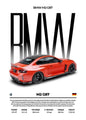 Classic Red Performance Sports Car Wall Art M3 F40 812 FS90 Luxury Car HD Canvas Print Poster Home Living Room Bedroom No Frame