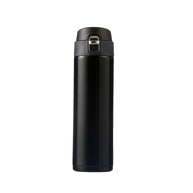 Creative Bullet Lid Thermos Cup, Simple Solid Color Direct Drinking Water Bottle, Durable Practical for Students School Use