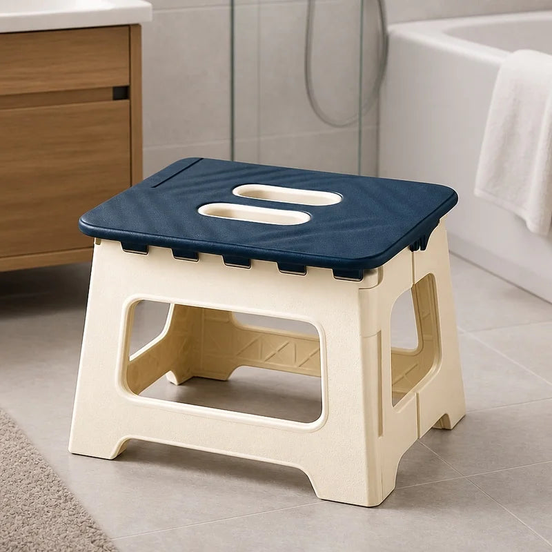 Compact Folding Portable Stool with Handle, Anti-Slip Seat for Hiking, Camping, Fishing, and Outdoor Activities